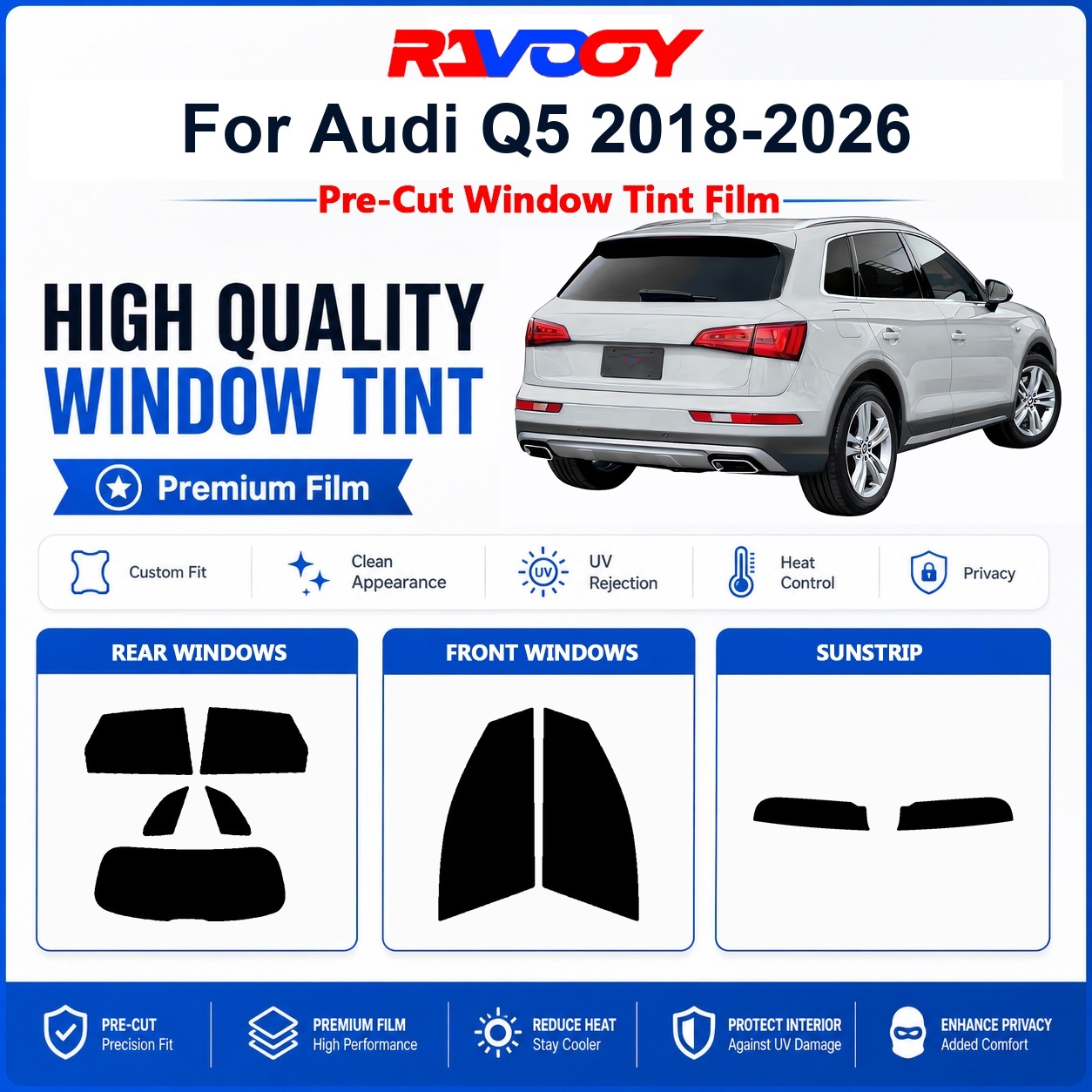 Privacy Screen Protector - Premium Pre-Cut Window Tint For Audi