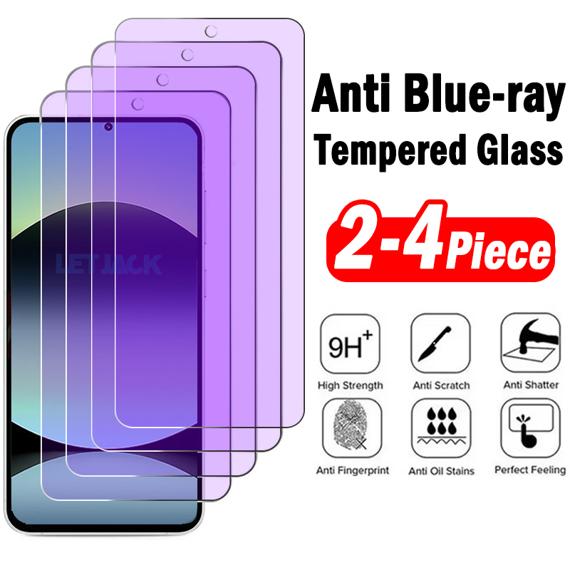 Matte Anti Glare Screen - 2-4Piece Anti-blue Light Tempered Glass for