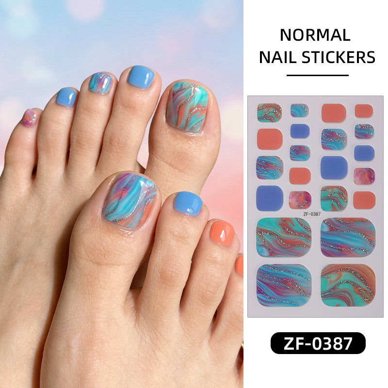 22Tips Gradient Marble Toe Nai - Full Cover Adhesive 评论和价格