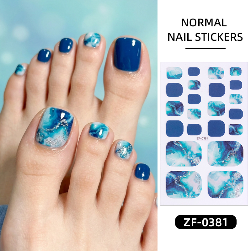 22Tips Gradient Marble Toe Nai - Full Cover Adhesive 评论和价格
