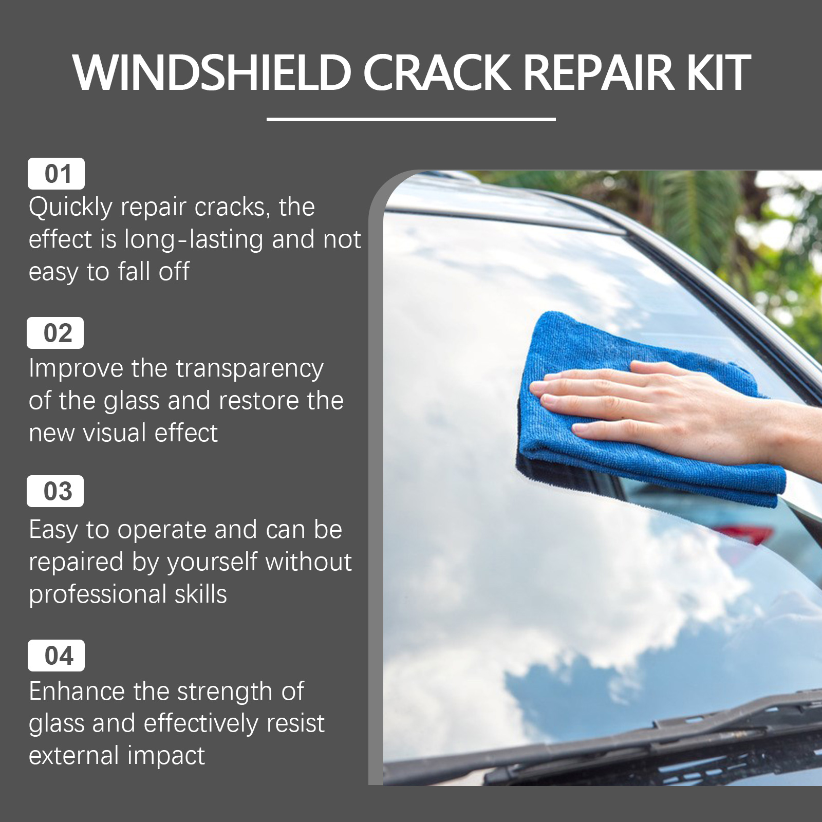 Car Windshield Crack Repair Re - Liquid Uv Glue Kit 评论和价格