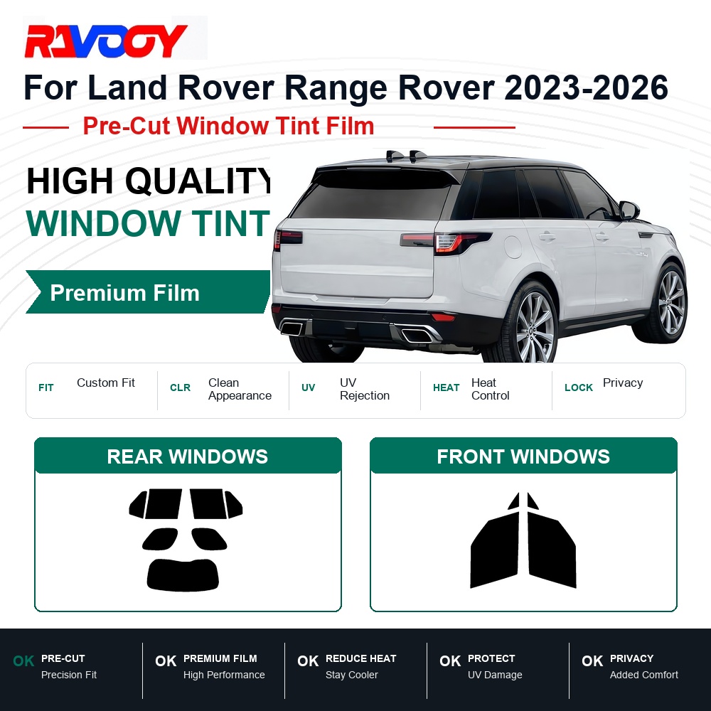 RAVOOY Precut Window Tint, Reu - Air Bubble Remover 评论和价格