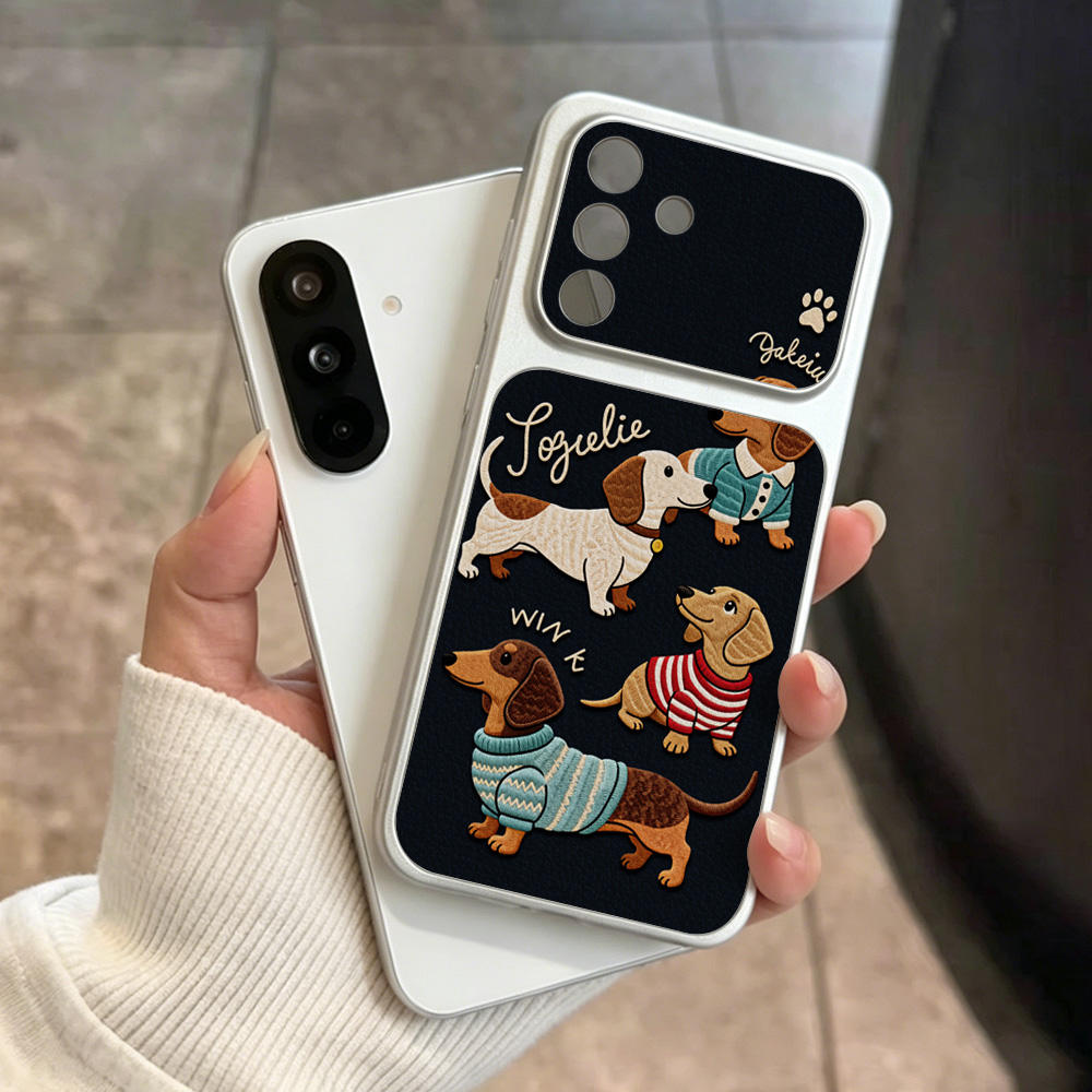 Cartoon Dachshund Phone Case F - Camera Lens Protector 评论和价格