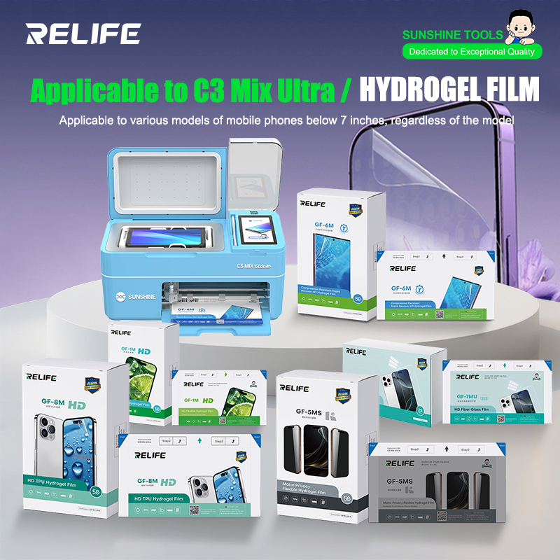 RELIFE GF-1M GF-5MS HD TPH Hyd - Screen Protector Cutter 评论和价格