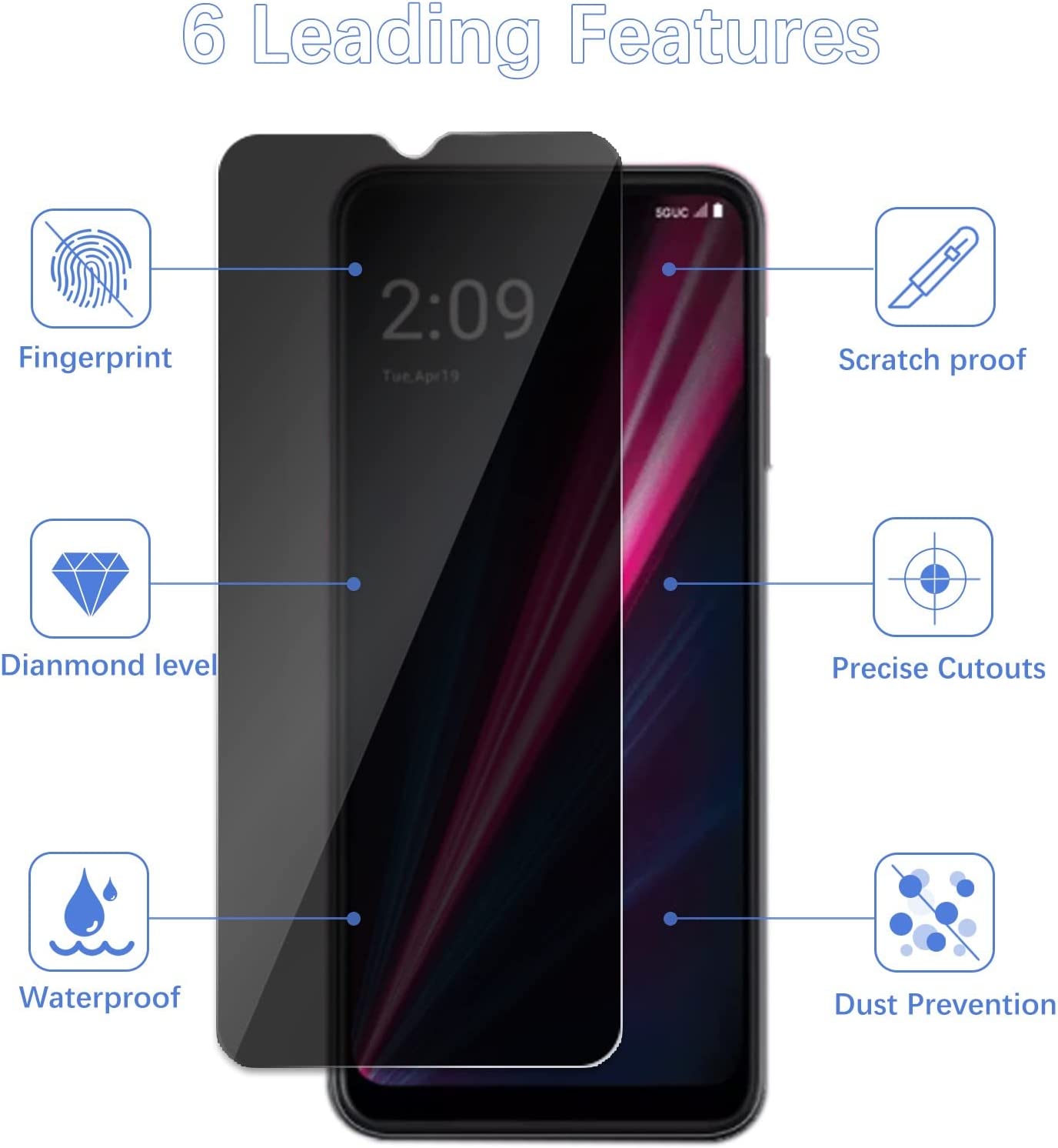 [2 Pack]Fit TCL 40 SE Privacy  - Privacy Filter 2Pack 评论和价格