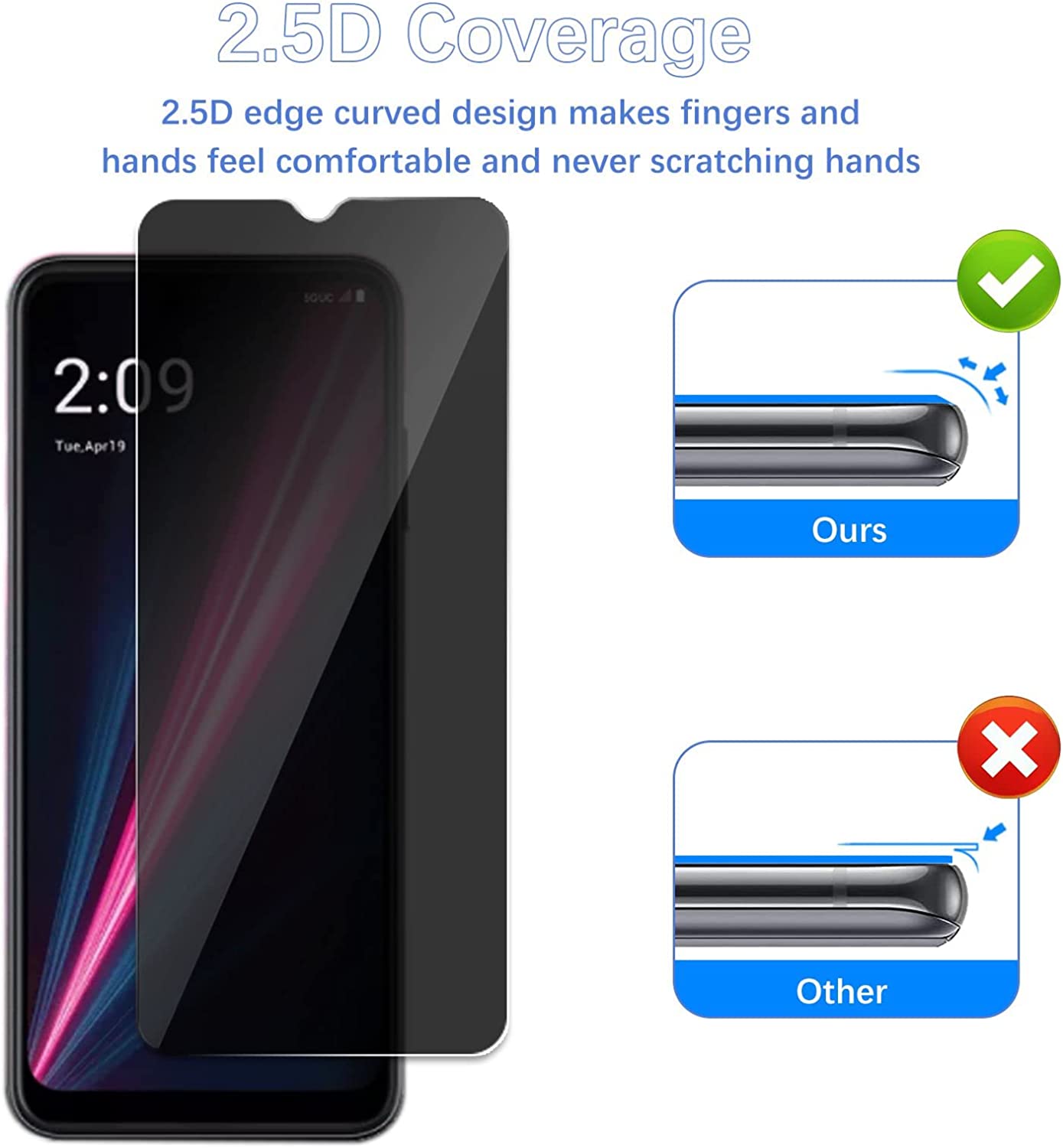 [2 Pack]Fit TCL 40 SE Privacy  - Privacy Filter 2Pack 评论和价格