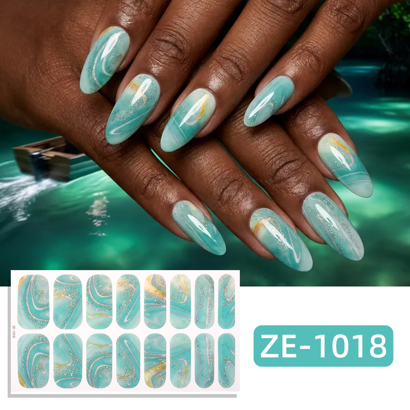 16Tips Glitter Marble Full Cov - Full Cover Adhesive 评论和价格