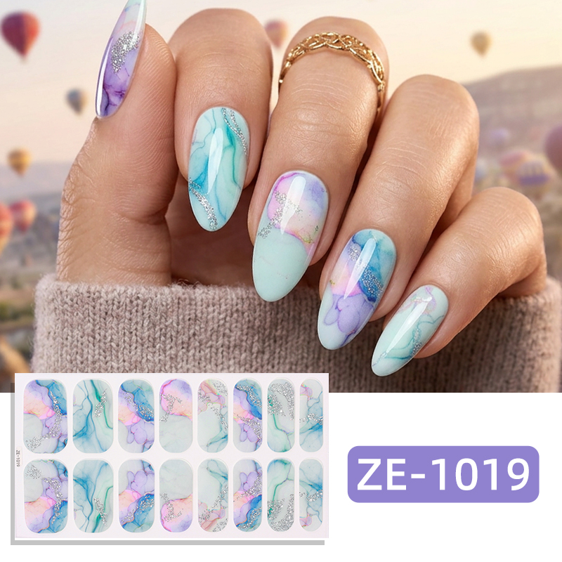 16Tips Glitter Marble Full Cov - Full Cover Adhesive 评论和价格