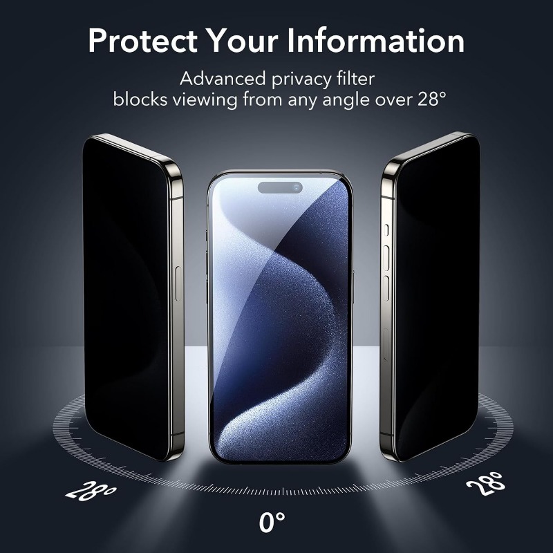 2-Pack Anti-Spy Tempered Glass - Privacy Filter 2Pack 评论和价格