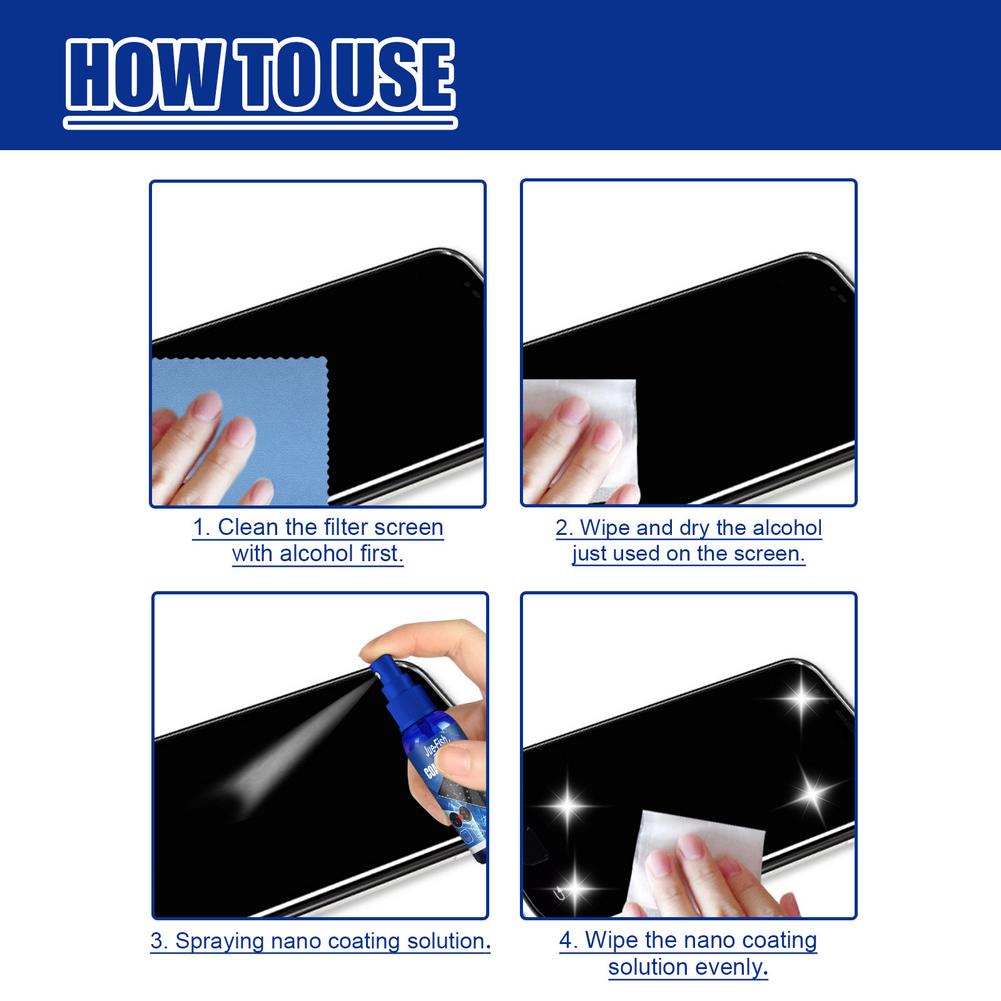 Liquid Screen Protector Spray  - Oleophobic Coating Spray 评论和价格