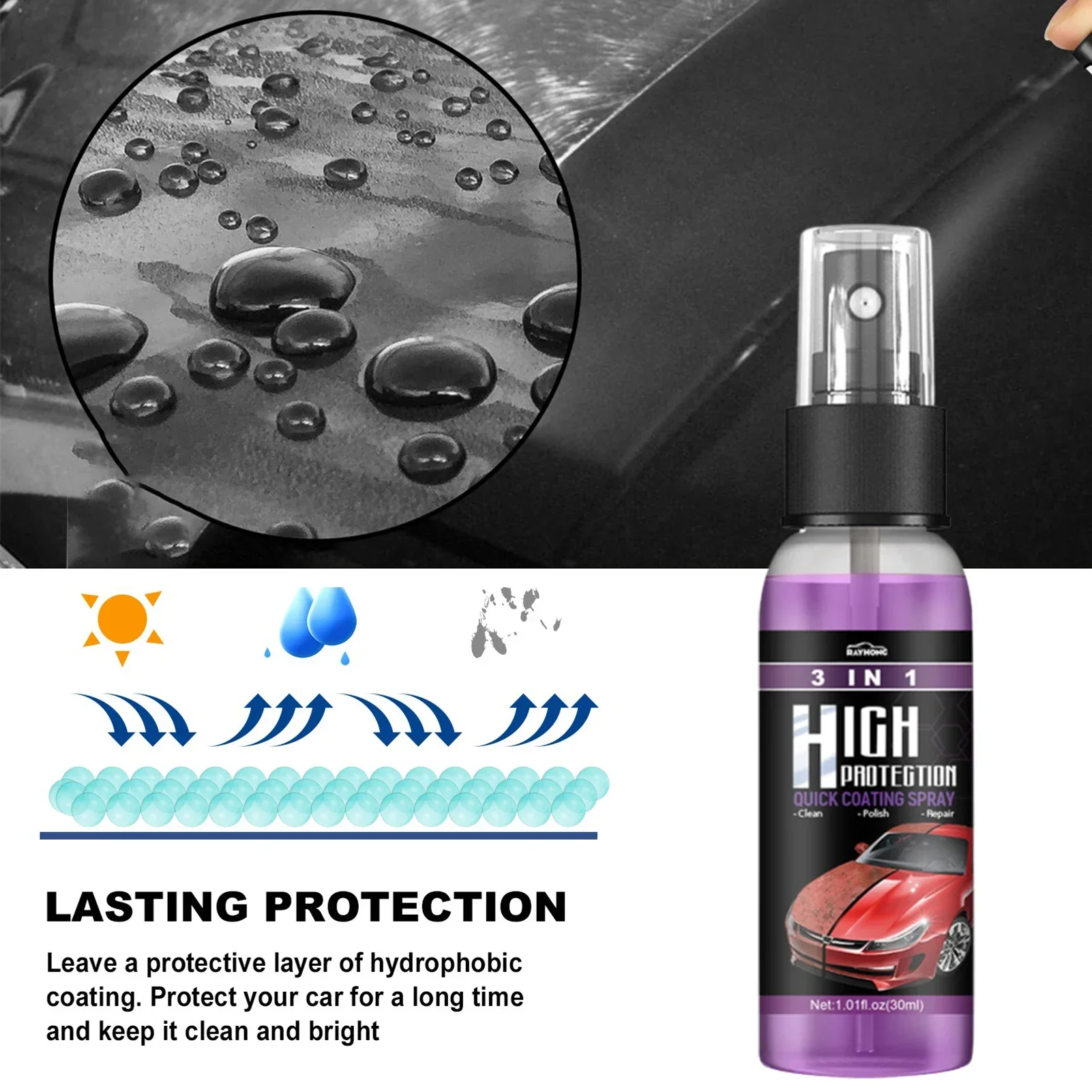 3 in 1 Car Ceramic Liquid Coat - Nano Liquid Coating 评论和价格