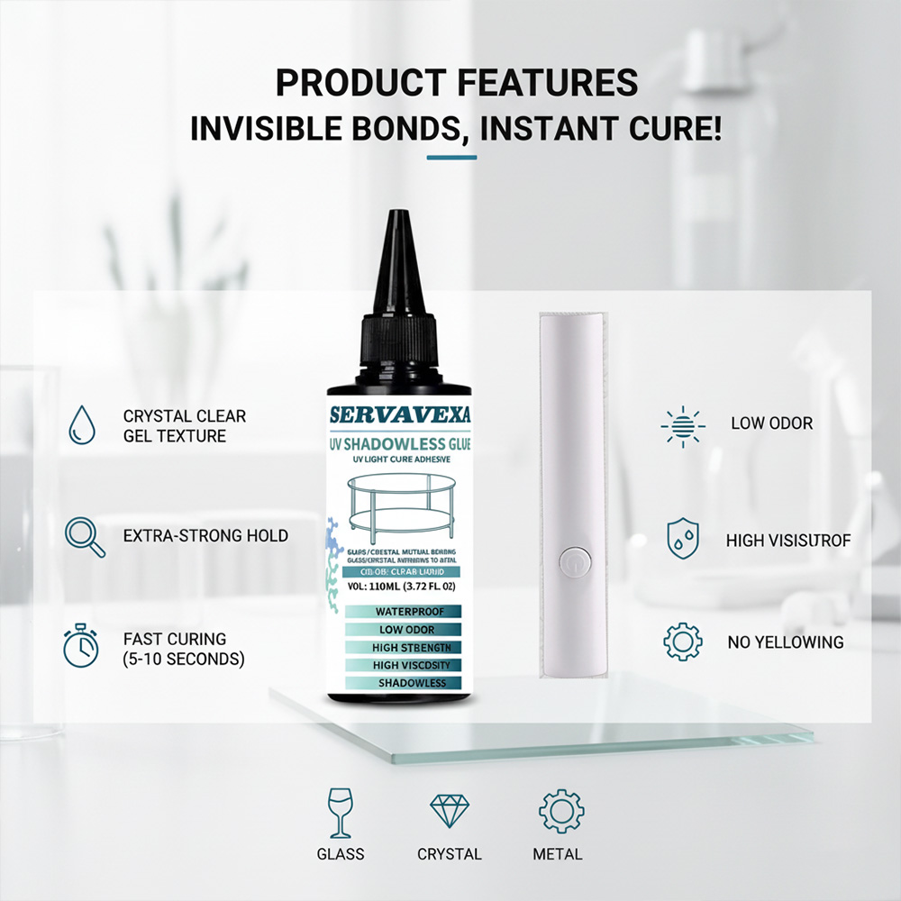 SERVAVEXA 110ml UV Light Cure  - Liquid Uv Glue Kit 评论和价格