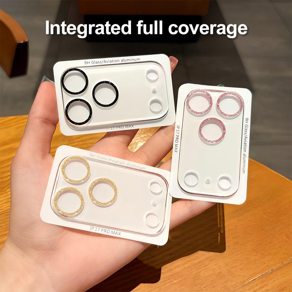 Glitter Camera Lens Protector  - Tempered Glass Screen 9H 评论和价格