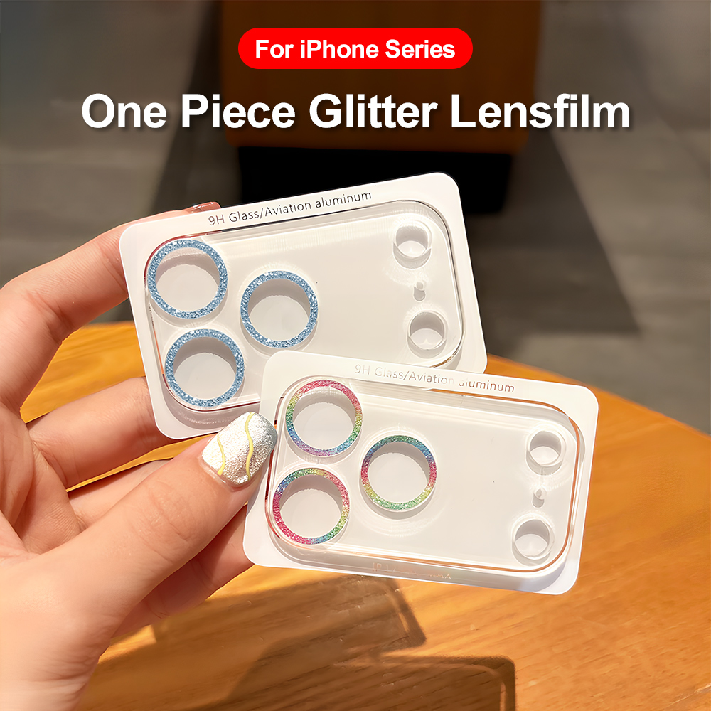 Glitter Camera Lens Protector  - Tempered Glass Screen 9H 评论和价格